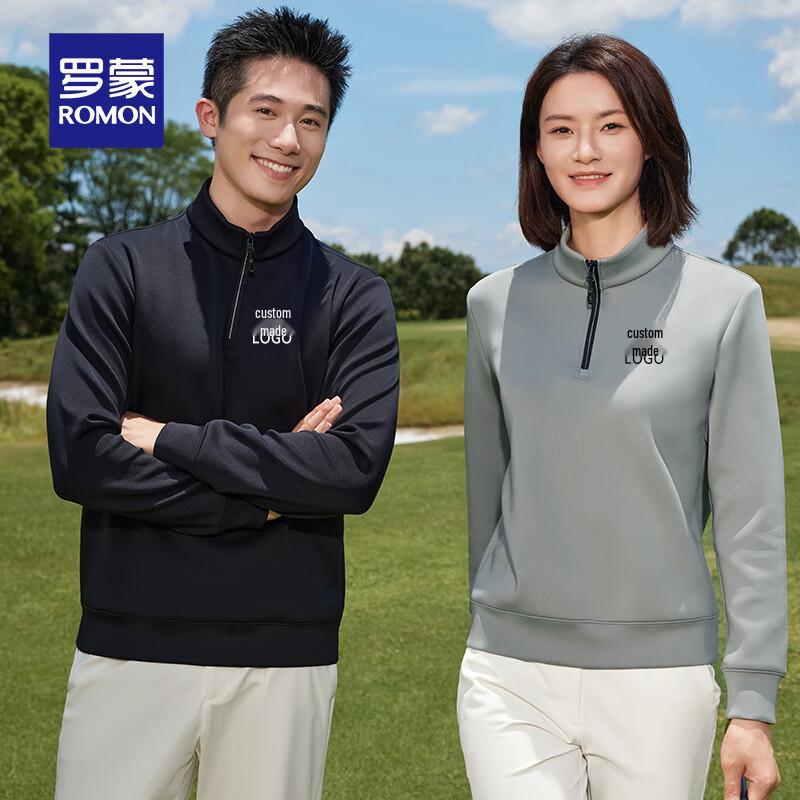 

Romon Unisex Mock Neck Long-Sleeve Sweatshirt M