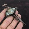 Larimar Pendant Copper Wire Wrapped Pendant Larimar Gemstone Jewelry Handmade Designer Pendant Unique Copper Wire Jewelry Engagement Gifts
