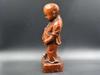 Chinese Vintage Boxwood Carved Exquisite Boy Child Statue Wooden Figurines Art