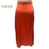 High-Waist Women Skirt Solid Color All-Match Style Pleated Skirt Slimming Design Slit Design Zipper Hip Wrapped Midi Skirt
