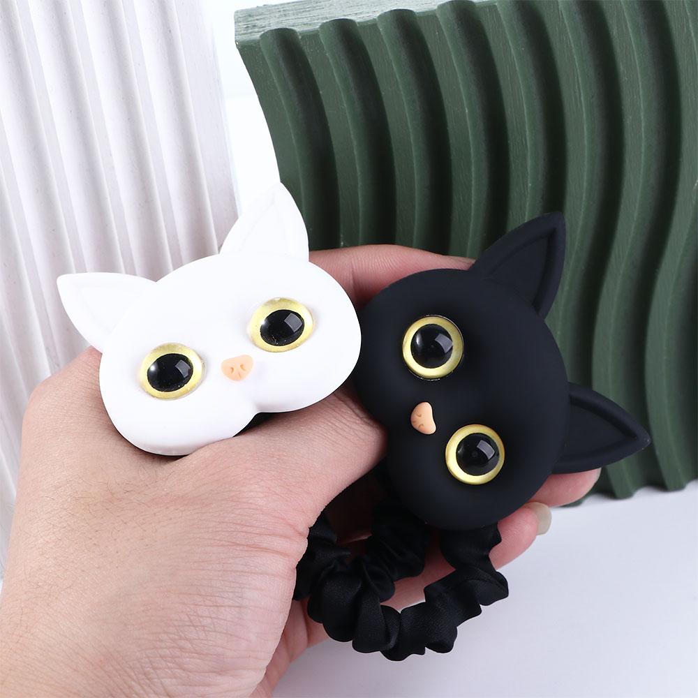 Simple Animal Cloth Women Korean Female Hair Ties Cartoon Hair Rope Scrunchies Kitten Headwear
