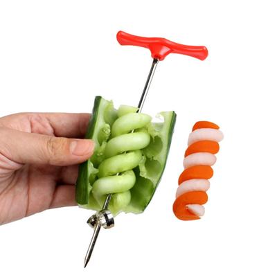Vegetables Spiral Knife Potato Carrot Cucumber Salad Chopper Manual Spiral Screw Slicer Cutter CLE