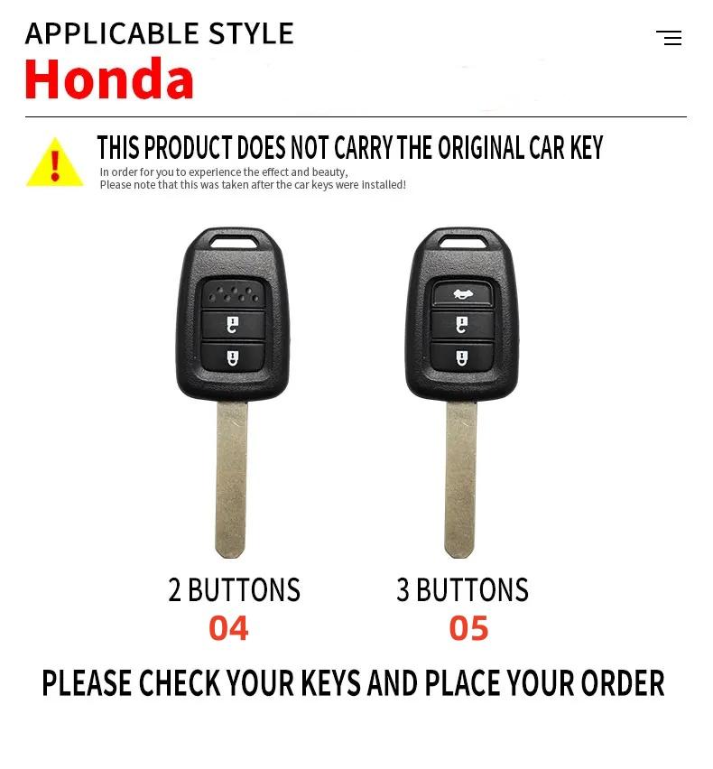 Leather Smart Key Bag Car Remote Key Case Cover Shell Protector For Honda Accord CIVIC CRV Jazz HR-V HRV 2013 2014 2015 2016 IC4