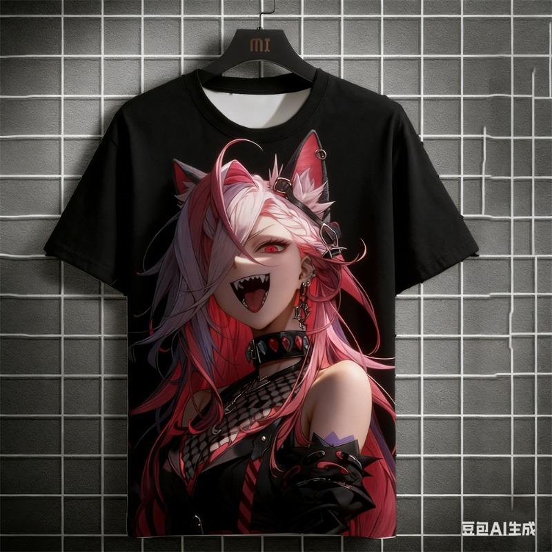 Summer Men's Women's T-Shirts 3D anime girl pattern printing gifts for man casual home graphic t shirts