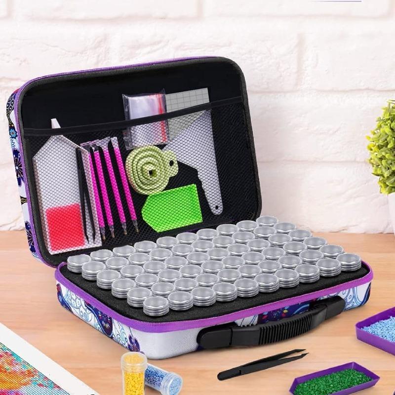 30/60/120/240 Grids Diamond Painting Storage Box Set Portable Bead Organizer with Tool Kit for DIY Craft Art Mosaic Artists