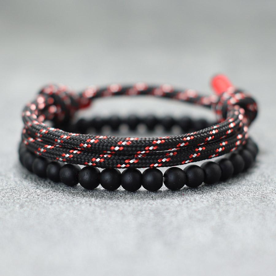 Noter Fashion 2Pcs Men Bracelet Set 2026 Handmade Sliding Adjustable Paracord Braslet Summer Jewelry Surfer Nautical Braclet
