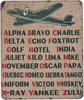 NZKLT Alfabeto Fonético Militar Vintage Sinal Decoração de Arte de Parede Guia de Conhecimento para Pilotos Latas de Metal Presentes Para Sala de Casa S