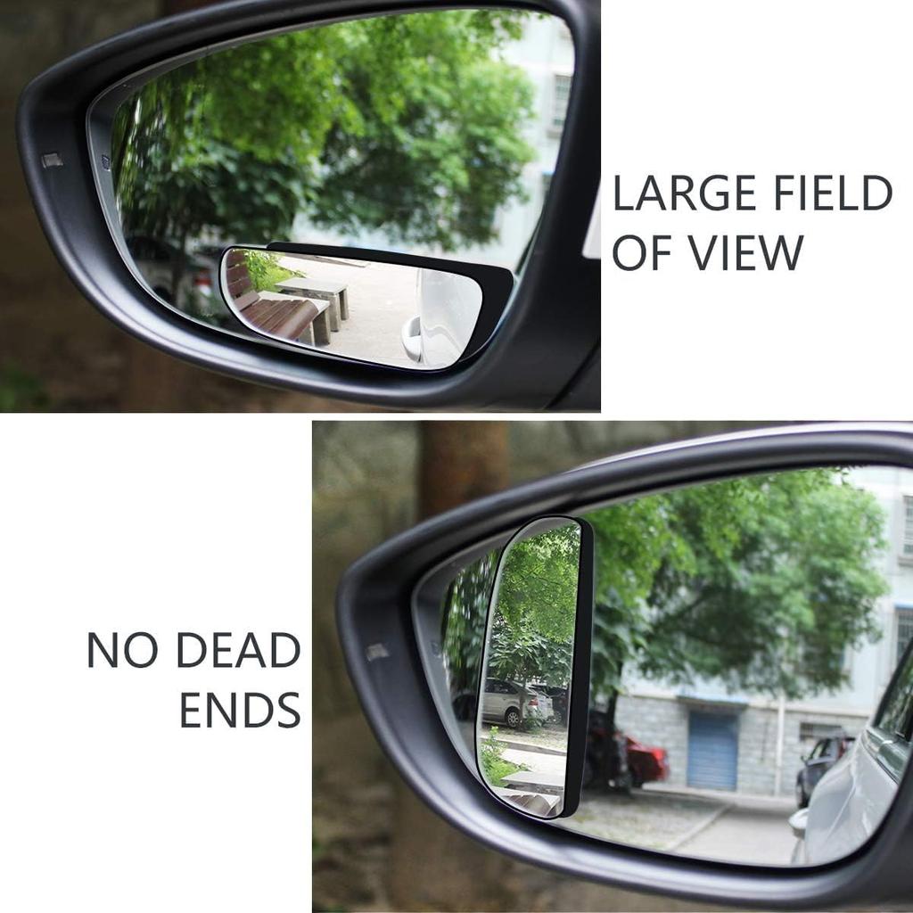 WildAuto Blind Spot Mirror, Rectangle Adjustable Car Auxiliary Universal Wide Angle Mirror for Universal Cars (Adhesive, 2pcs)