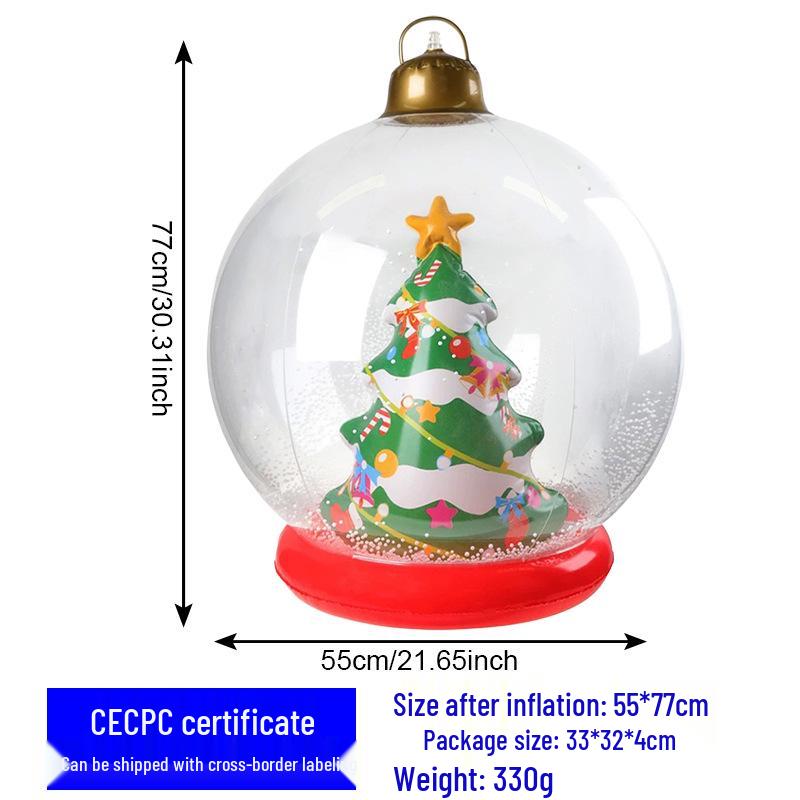Partiler ve Avlular için Dış Mekan Noel Şişme Top Süslemesi