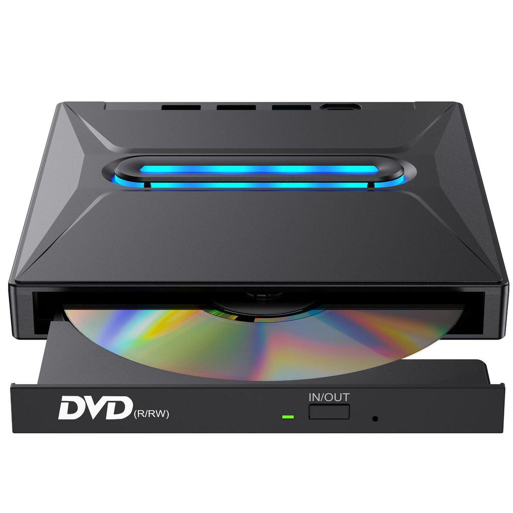 High-Speed USB External DVD Burner for Computer, Laptop & Desktop