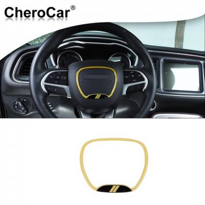 Steering Wheel Bezel Decor Trim For Dodge Charger &Challenger&Durango Yellow