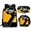 Hip Hop Youthful Novelty Murder Drones 3D Print 3pcs/Set Student Travel Bags Laptop Daypack Backpack Lunch Bag Pencil Case