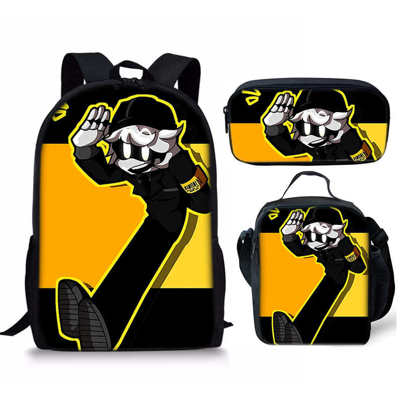 Hip Hop Youthful Novelty Murder Drones 3D Print 3pcs/Set Student Travel Bags Laptop Daypack Backpack Lunch Bag Pencil Case