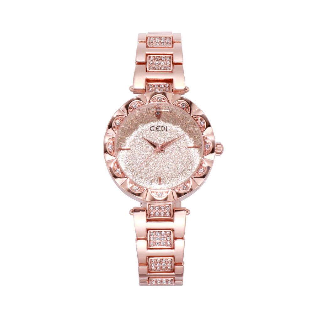 Gedi Women's High-End Starry Sky Quartz Wristwatch, Waterproof Alloy Design