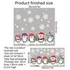 Creative Cute Christmas Snowflake Penguin Wall Decal Paper Glass Window Decal Double Sided Visual Decoration Wall Decal