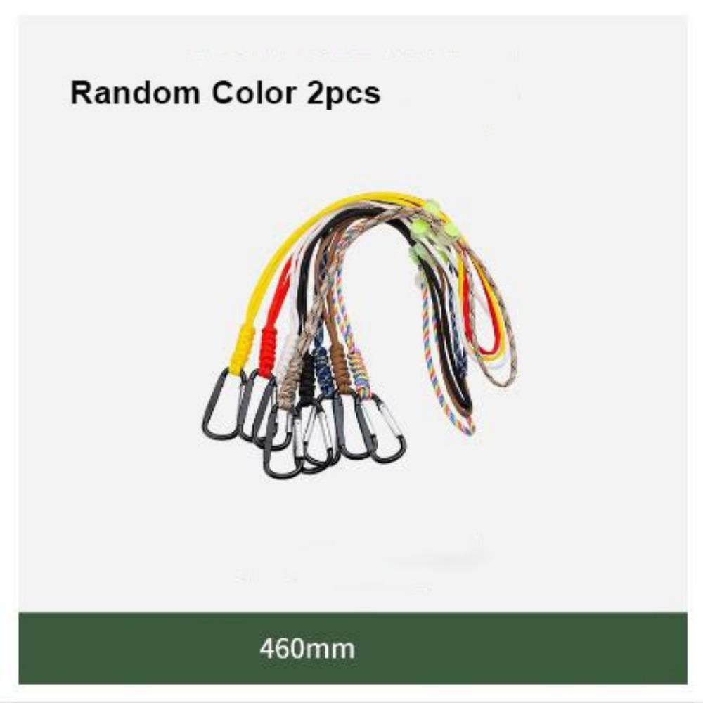 2pcs Multifunction Umbrella Rope Hook 7-Core Key Ring Carabiners Outdoor Camping Sports Accessories