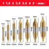 60 ° HSS TiN and nitrided coating center drill A1-A6mm set for metal processing chamfer positioning CNC lathe drill bits