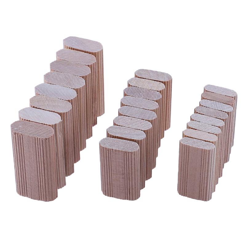 50Pz Domino Legno Massello Tenone Fai da Te Falegnameria Legno di Faggio Chiodo Tappo di Sughero Perni Tappi per Falegnameria Connettori per Giunzione Mobili