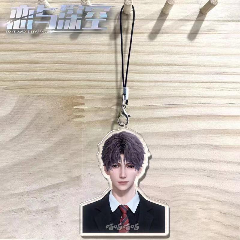 

Game Love and Deepspace Acrylic Keychain Xavier Zayne Rafayel Sylus Caleb DIY Pendant Keyring Decorative Accessories Ornament