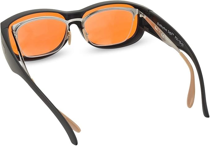 KJ Life Blue Light Blocking Glasses Fits Over Eyeglasses or Can Be Worn As USA Authorized - Is. [Spectra Distributor]