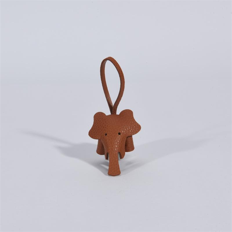 Cute Elephant Keychain Women'S Exquisite Bag Pendant Creative Pu Leather Car Keyring Hand Rope Bag Charm Jewelry Accessory Gifts