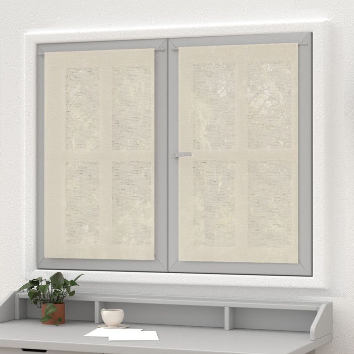 Paire de brise bise lin 60x90 cm LINEN naturel, par Soleil d'Ocre