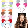 3 Piece Adjustable Plush Cloth Animal Ears Hairband Gentle Baby Toddler Headbands Headwear For Daily Use Daily Play