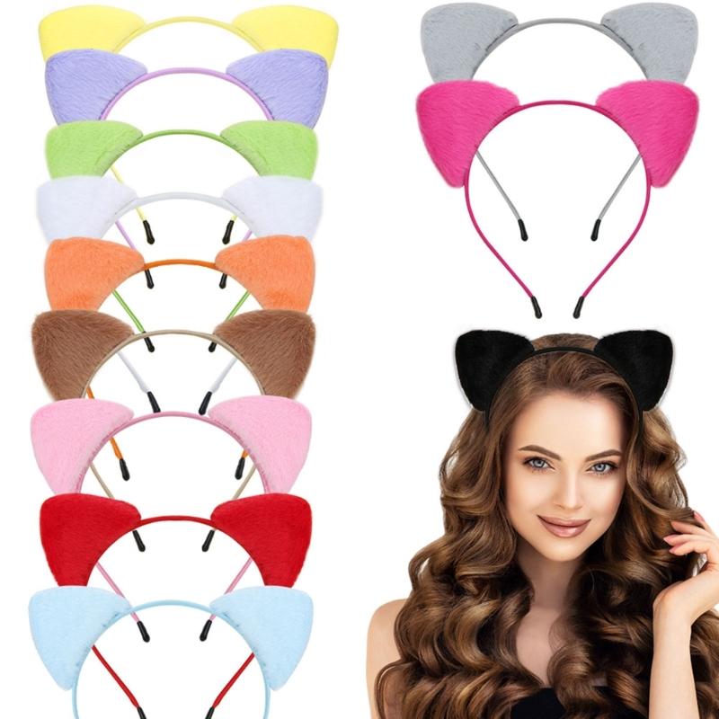 3 Piece Adjustable Plush Cloth Animal Ears Hairband Gentle Baby Toddler Headbands Headwear For Daily Use Daily Play