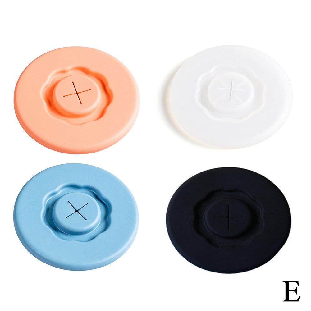 

Силиконовая крышка для стакана, крышка для стеклянной бутылки, мягкая крышка для кружки, отверстие для соломинки, 4 крышки для стакана для напитков Colo X7G4 4pcs-one-size