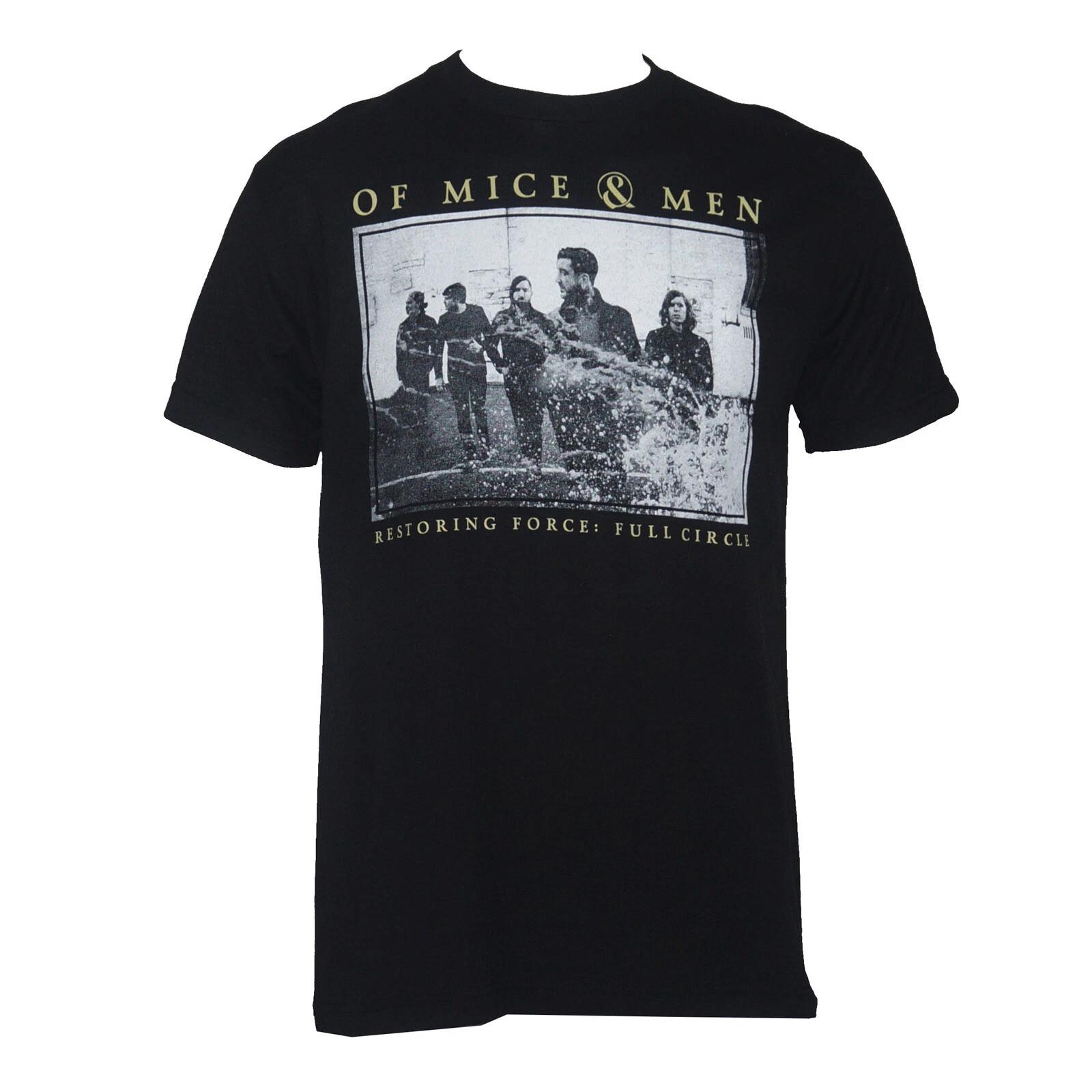 Authentic OF MICE & MEN Band Splash Restoring Force Logo T-Shirt S NEW S