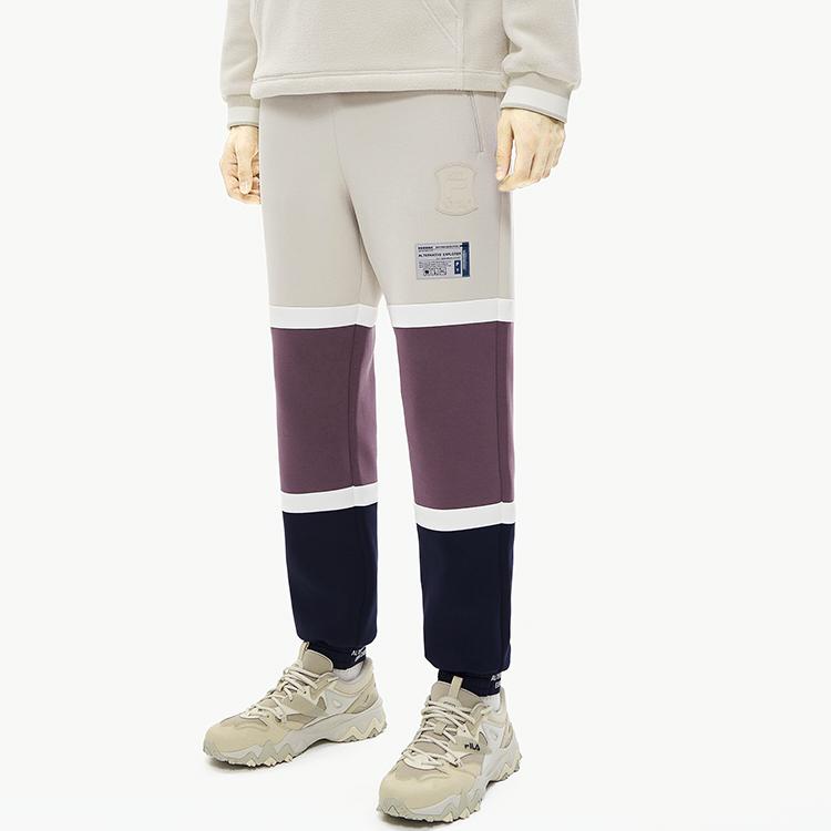 FILA X MIHARA YASUHIRO Color Block Knit Casual Pants Men bottoms Cactus-Gray Pink F11M243601F-LP