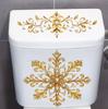 Luxuriöser Goldperlen-Diamant-Toilettenaufkleber Dreidimensional Wasserdichter Badezimmerdekorationsaufkleber