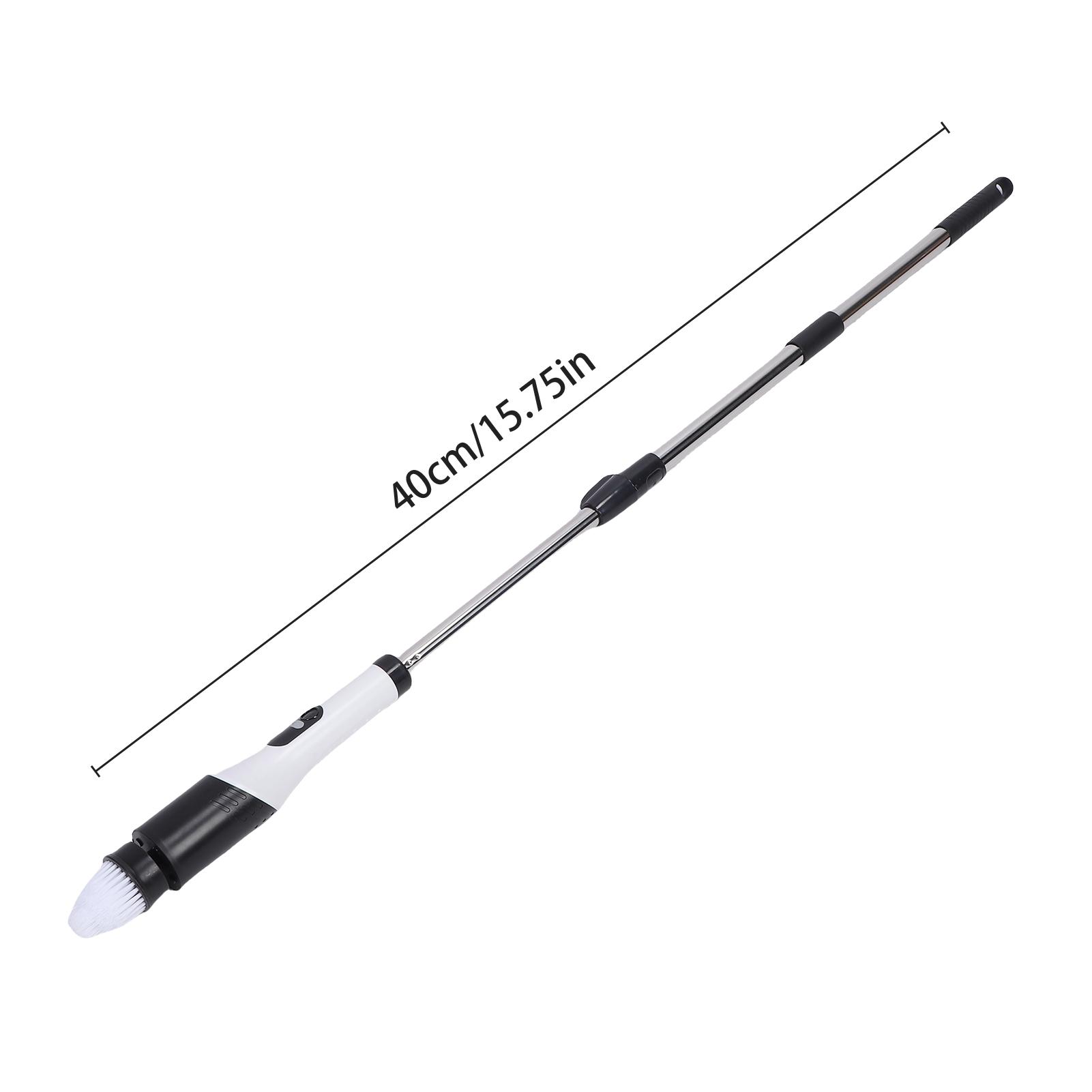 

Electric Cleaning Brush Kit Multifunctional Handheld Cordless Scrubber for Kitchen Bathroom Digital Display Black White черный белый