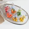 Creativity Mini Banana Pineapple Pendant Keychain Simulation Fruits Design Backpcak Hanging Piece Bag Charm Car Key Chain