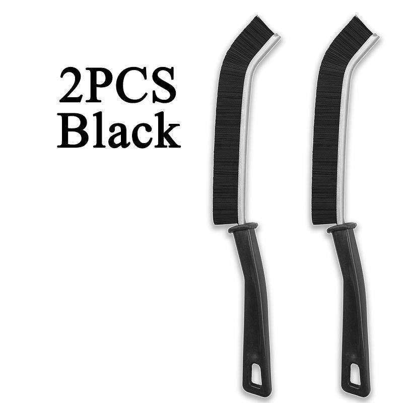 

2/4 шт., щетка для чистки зазоров, портативная мини-полоска для чистки пыли, угловая ванна, кухонный бытовой инструмент для чистки, щетка (черно-белый) 2pcs чёрный