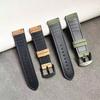 Silicone Leather Crazy Horse Pattern Watch Strap for Huawei, Samsung, and Apple Watches