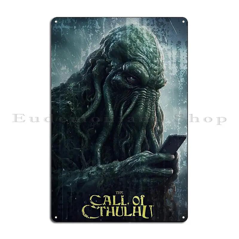 The Call Of Cthulhu Metal Signs Wall Cave Decoration Designer Custom Wall Cave Tin Sign Poster
