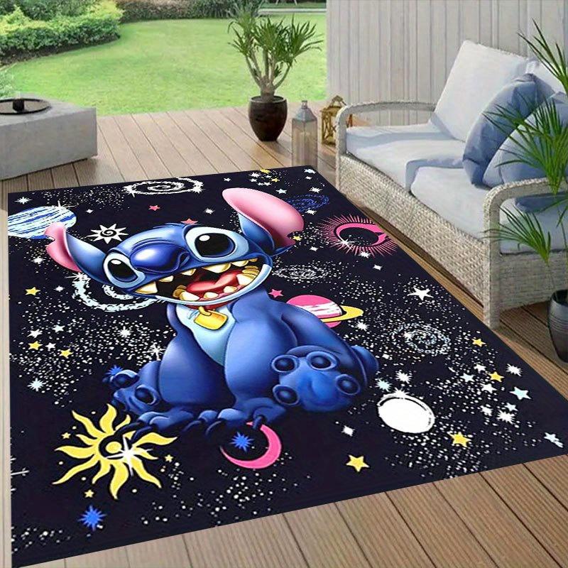 1 buc Covor cu model Disney Lilo și Stitch Covoraș de zonă Covor antiderapant Lavabil manual Preș pentru podea Potrivit pentru Sufragerie Dormitor Decor Acasă