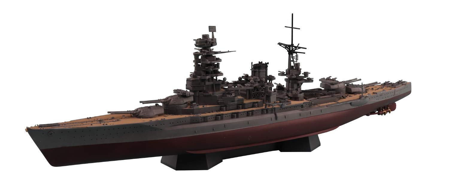 Aoshima Bunka Kyozai 1/700 Серия Военных Кораблей Японский Военный Корабль Нагато 1945 Пластиковый Модельный Комплект с Металлическими Стволами Пушек