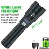 Powerful XHP70 Led Flashlights 5000LM Ultra Bright Tactical Light Emergency Spotlights Telescopic Zoom Light Built-in Battery