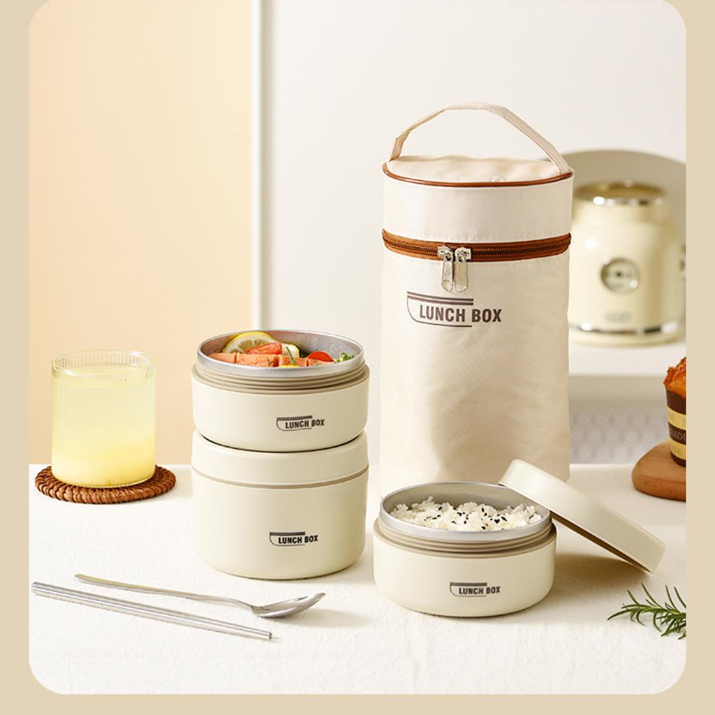 Leakproof Hot Food Bento Lunch Box Leakproof Stainless Steel Bento Lunch Set Insulated Container with Bag for Adult