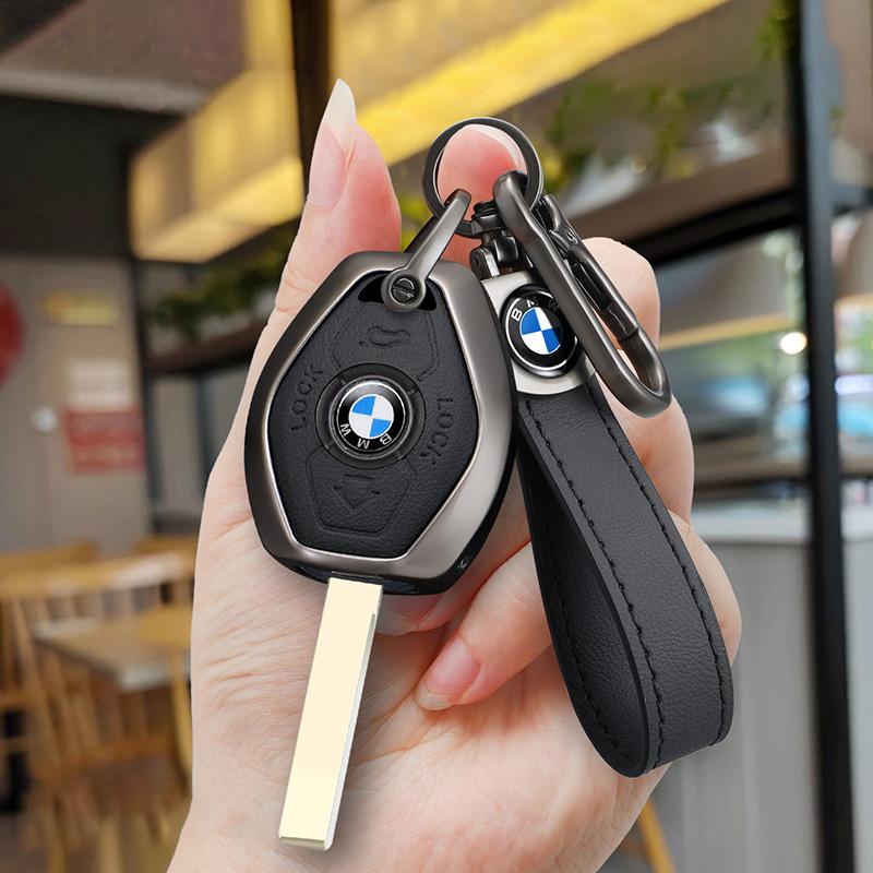 FA6 Lega di Zinco Pelle Copri Custodia Chiave Auto Per BMW Serie 3 5 7 X5 E53 X3 F83 E46 E39 E38 E60 E63 E61 E64 330i Z3 Z4 E85 E86 M5 325i