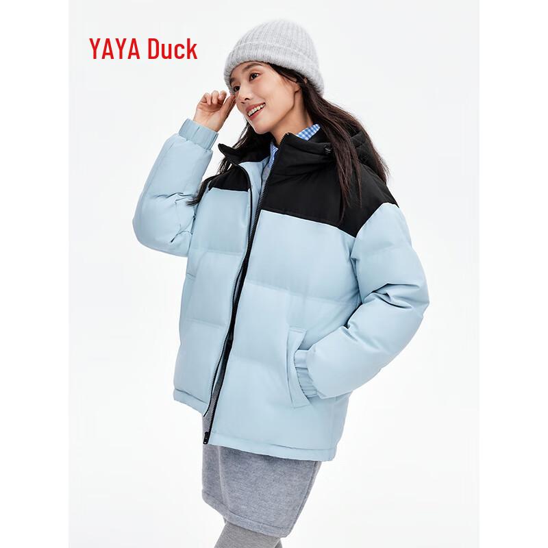 YAYA 2025 Unisex Casual Short Stand Collar Duck Down Jacket