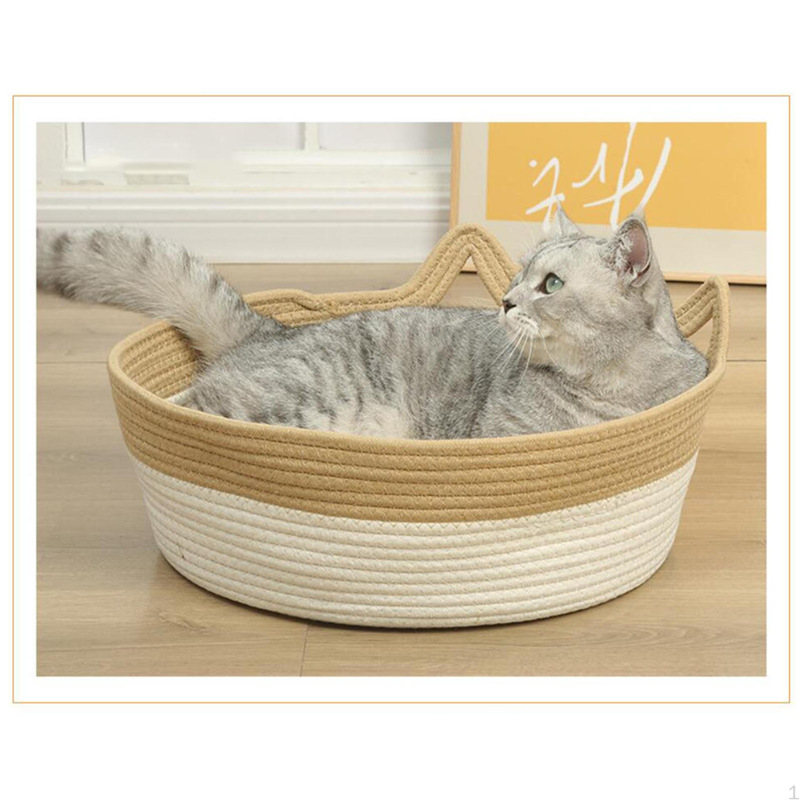 Корзина-лежанка для кошки Когтеточка Игровой домик для помещения Износостойкий Домашний питомец Царапание 14cmx40cm
