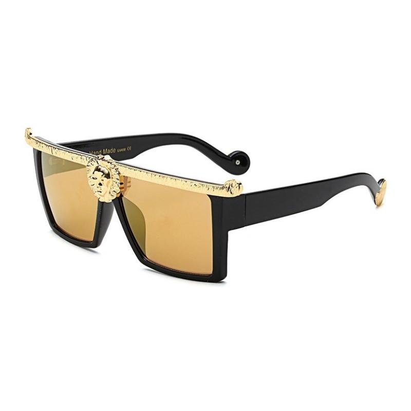 

Retro Fashion Luxury Lioness Sunglasses For Women And Men Vintage Lion Square Designer Brand Glamour Ladies Sun Glasses