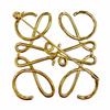 Excellent LOEWE Brooch ANAGRAM Logo Gold Women Used