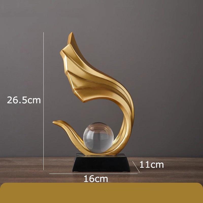 Minimalist Golden Swan Creative Abstract Ornaments Valentine's Day Gift Desk Decoration Swan Sculpture Home Decor Accessories