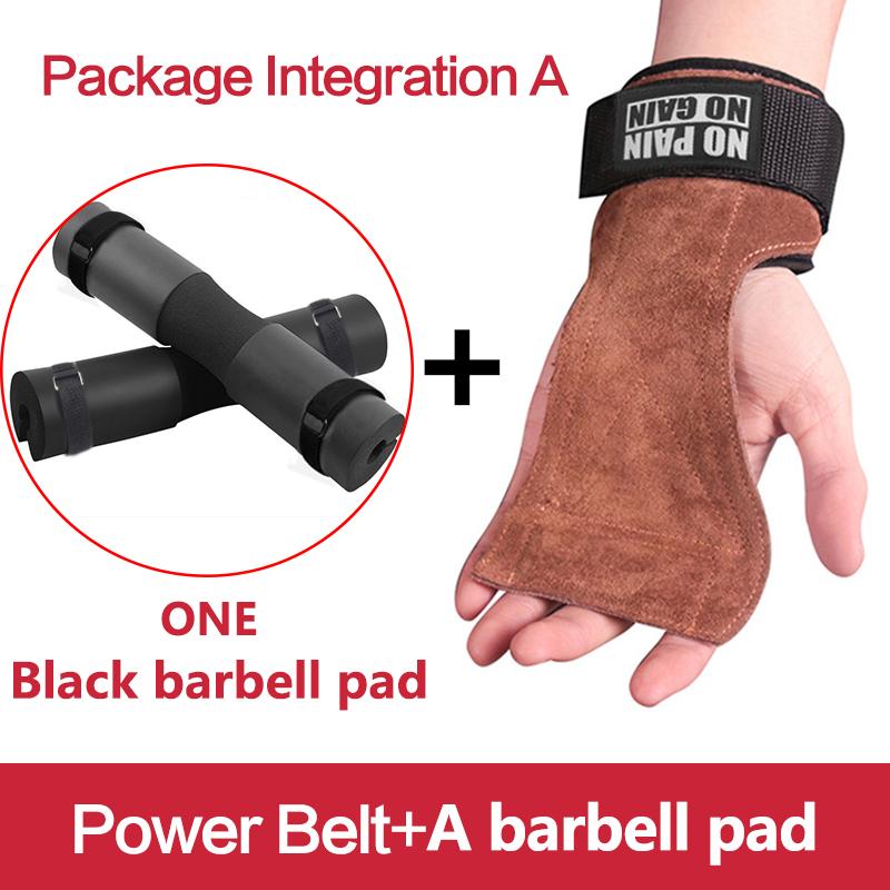 Cowhide Gym Gloves Anti Skid Weight Lifting Pads Deadlift Belt Crossfit Fitness Gloves Palm Protection Workout Gear