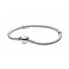 Disney Moment Series Sparkling Mickey Snake Bone Chain 925 Silver Cubic Zirconia Bracelet Same Style for Couples for Men and Women 590731CZ