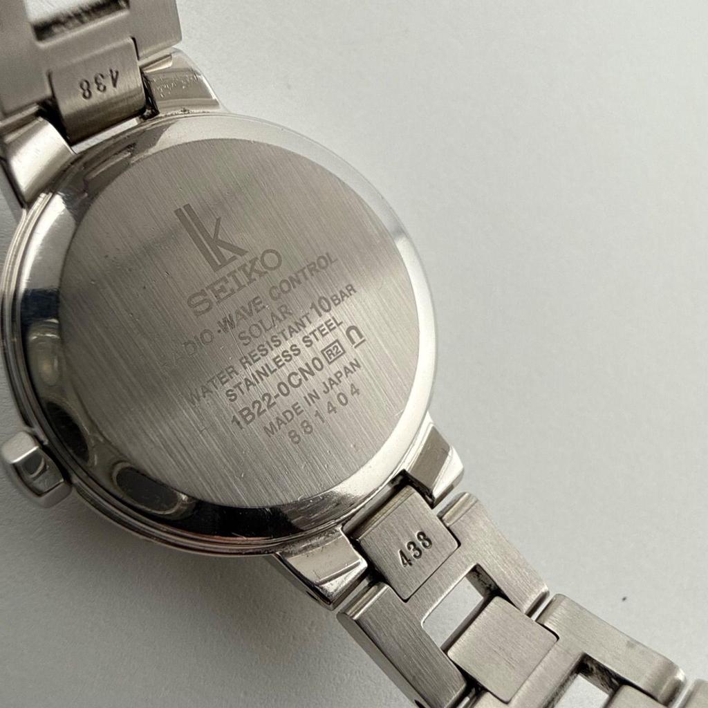 Used SEIKO 1B22-0CN0 Seiko LUKIA Ladies Watch Radio Solar Working Condition Radio Reception Confirmed [M434]